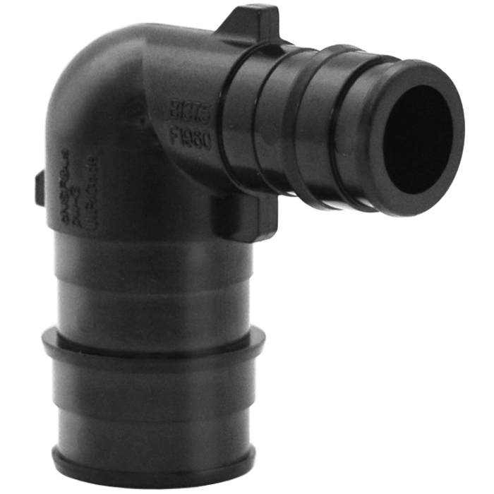 Legend Valves 461-908 1/2" x 3/4" PPSU Plastic Cold Expansion PEX Reducing 90° Elbow