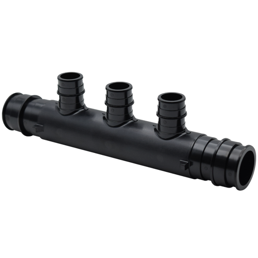 Legend Valves 461-334 1" x 3/4" x 1/2" PPSU Plastic Cold Expansion PEX Multi-Port Tee
