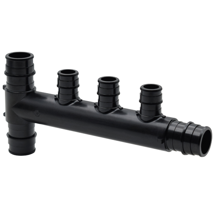 Legend Valves 461-423 3/4" x 3/4" x 1/2" PPSU Plastic Cold Expansion PEX Vertical Multi-Port Tee