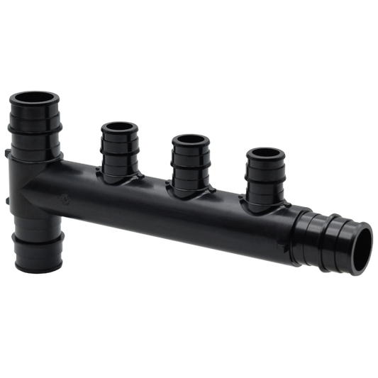 Legend Valves 461-423 3/4" x 3/4" x 1/2" PPSU Plastic Cold Expansion PEX Vertical Multi-Port Tee