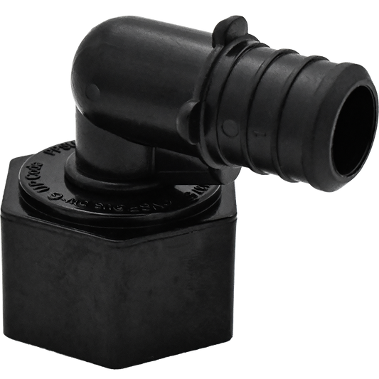 Legend Valves 461-045 3/4" PPSU Plastic Crimp/Cinch PEX x FNPT Swivel Elbow