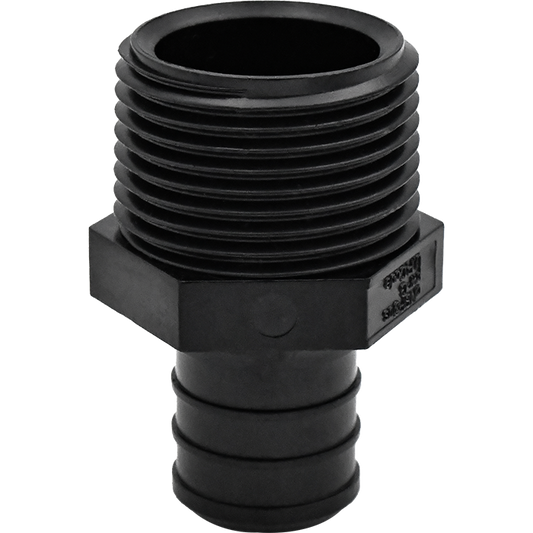 Legend Valves 461-763 1" PPSU Plastic Crimp/Cinch PEX x MNPT Adapter