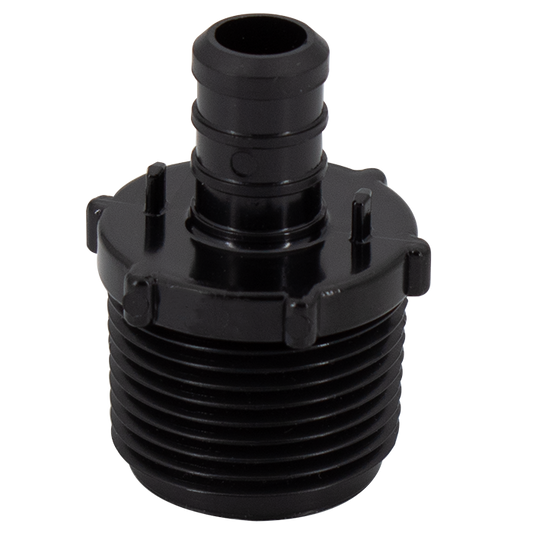 Legend Valves 461-755 1/2" x 3/4" PPSU Plastic Crimp/Cinch PEX x MNPT Reducing Adapter