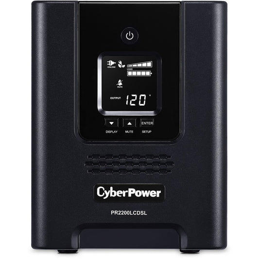 CyberPower Smart App Sinewave PR2200LCDSL 2070VA Pure Sine Wave Tower LCD UPS - 2070 VA/1980 W - Tower - 3 Minute - 6 x NEMA 5-20R - , 1 x NEMA L5-20R