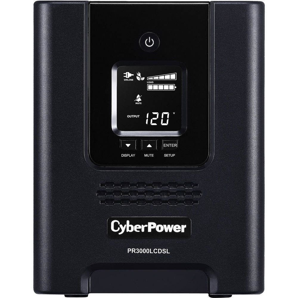 CyberPower Smart App Sinewave PR3000LCDSL 3000VA Pure Sine Wave Tower LCD UPS - 3000 VA/2700 W - Tower - 2 Minute - 6 x NEMA 5-20R - , 1 x NEMA L5-30R