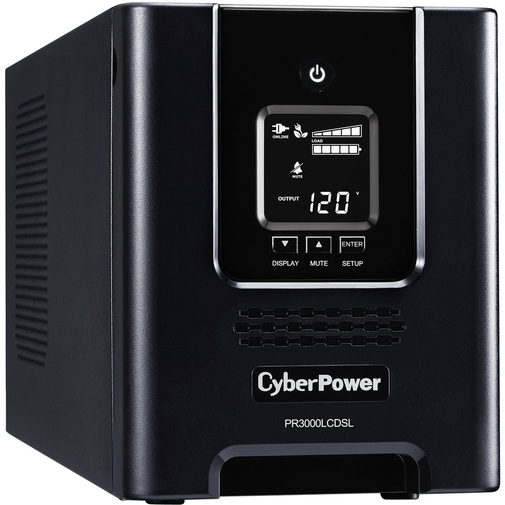 CyberPower Smart App Sinewave PR3000LCDSL 3000VA Pure Sine Wave Tower LCD UPS - 3000 VA/2700 W - Tower - 2 Minute - 6 x NEMA 5-20R - , 1 x NEMA L5-30R