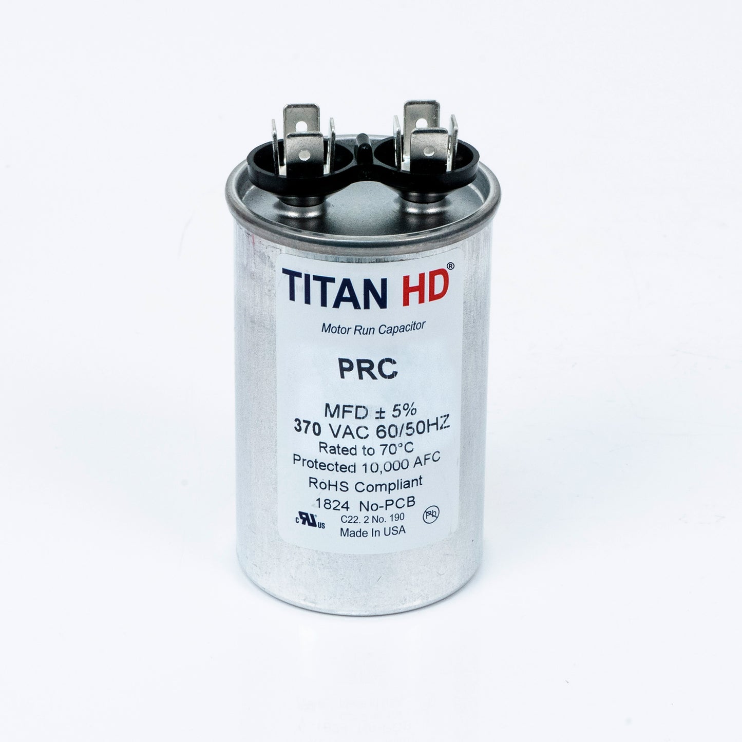 Packard PRC45A Titan Hd Run Capacitor 45 Mfd 370 Volt Round