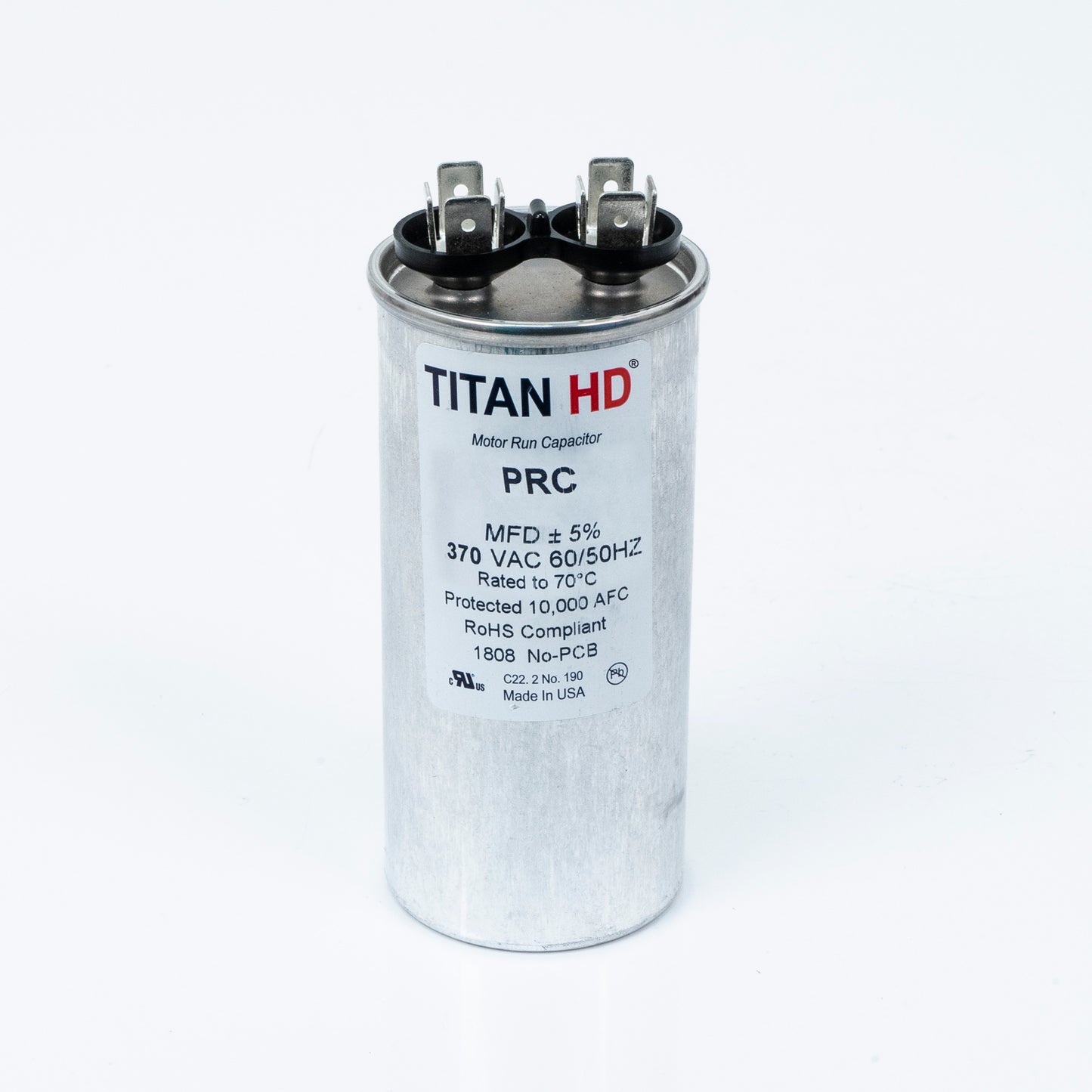 Packard PRC50A Titan Hd Run Capacitor 50 Mfd 370 Volt Round