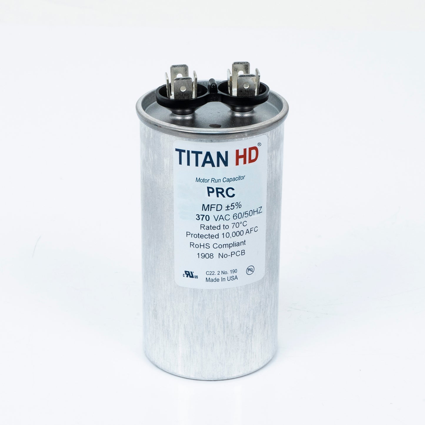 Packard PRC80A Titan Hd Run Capacitor 80 Mfd 370 Volt Round