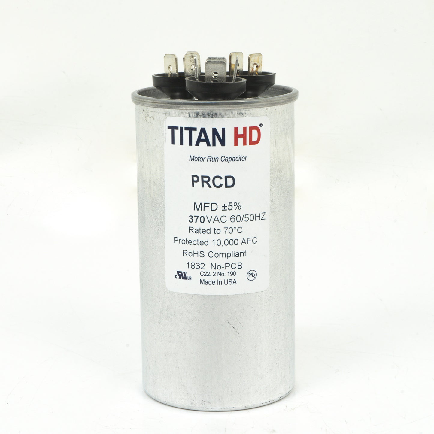 Packard PRCD555A Titan Hd Run Capacitor 55+5 Mfd 370 Volt Round