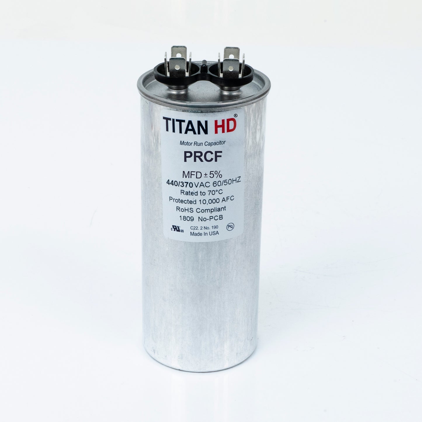 Packard PRCF80A Titan Hd Run Capacitor 80 Mfd 440/370 Volt Round