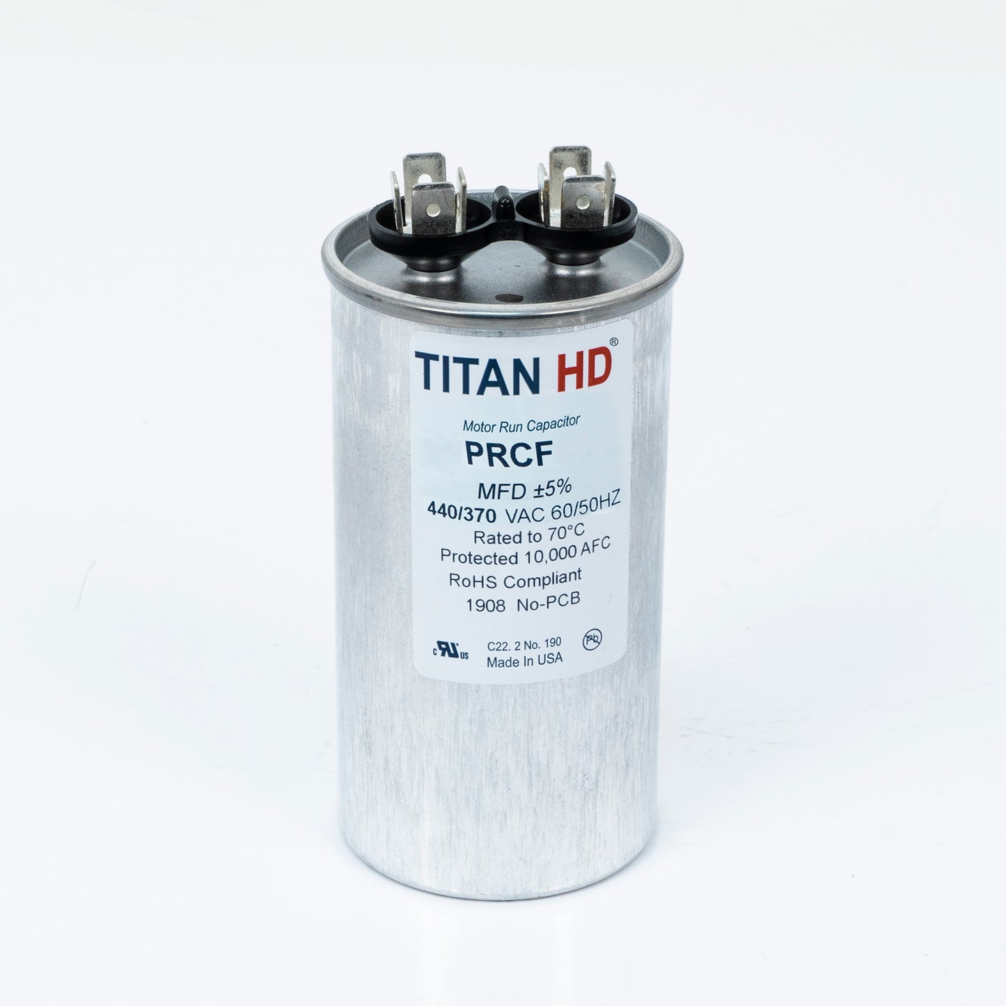 Packard PRCF60A Titan Hd Run Capacitor 60 Mfd 440/370 Volt Round