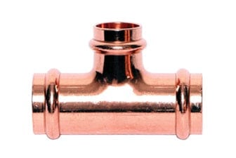 Everflow PCRT2005 2 x 2 x 1 1/2 Copper Tee, P x P x P, 2'' x 2'' x 1-1/2''