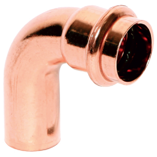 Legend Valves 450-043P 1/2" LegendPress Copper 90° Press x FTG Long Turn Street Elbow