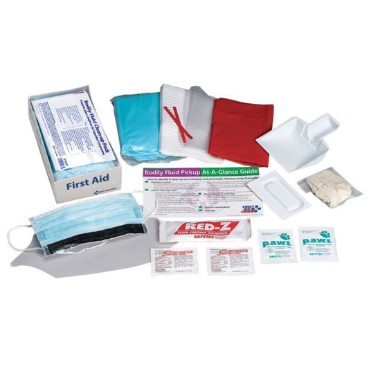 First Aid Only 214-P BBP Spill Clean Up Kit, Single Use Tray