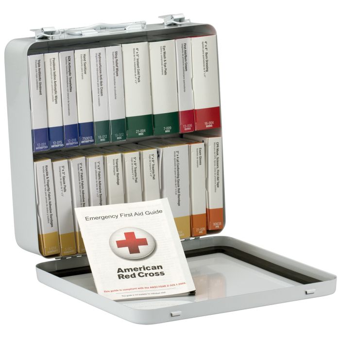 First Aid Only 90600 24 Unit First Aid Kit, ANSI 2015 Class A+,  Metal Case