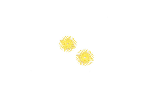Grobet USA® 10.3501 3M 3-Radial Bristle Discs, 3/4″ Diameter, 80 Grit, Yellow, EA