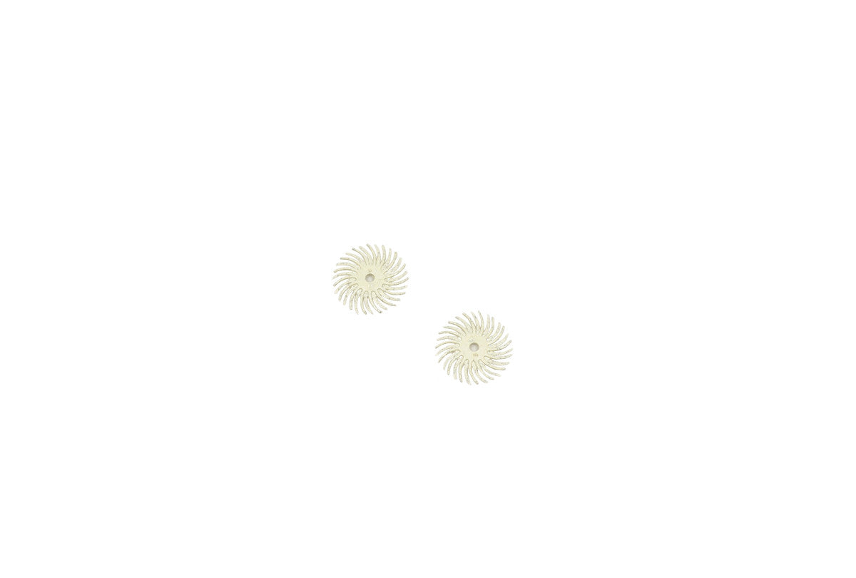 Grobet USA® 10.3507 3M™ 3-Radial Bristle Discs, 9/16″ Diameter, 120 Grit, White, EA