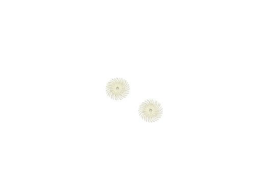 Grobet USA® 10.3507 3M™ 3-Radial Bristle Discs, 9/16″ Diameter, 120 Grit, White, EA