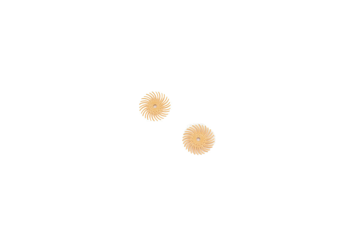 Grobet USA® 10.3511 3M 3-Radial Bristle Discs, 9/16″ Diameter, 6 Micron, PEAch, EA