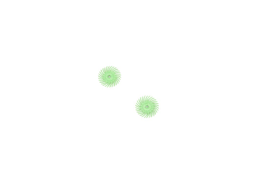 Grobet USA® 10.3512 3M 3-Radial Bristle Discs, 9/16″ Diameter, 1 Micron, Lt. Green, EA