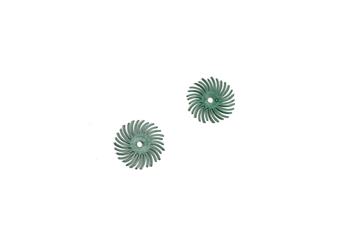 Grobet USA® 10.3514 3M 3-Radial Bristle Discs, 1″ Diameter, 500 Grit, Green, EA