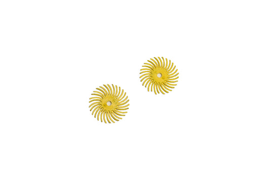 Grobet USA® 10.3515 3M 3-Radial Bristle Discs, 1″ Diameter, 800 Grit, Yellow, EA