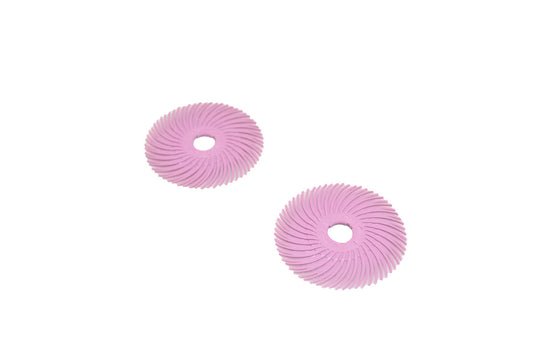 Grobet USA® 10.3521 3M 3-Radial Bristle Discs, 2″ Diameter, Pumice, Pink, EA