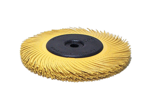 Grobet USA® 10.3531 3M 3-Radial Bristle Discs, 6″ Diameter, 800 Grit, Yellow, EA