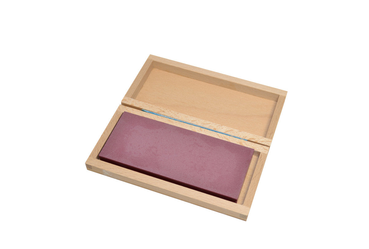 Grobet USA® 10.425 Ruby Bench Stone, 4-3/4″ X 2″ X 3/8″, Medium Grit, In Wooden Box, EA