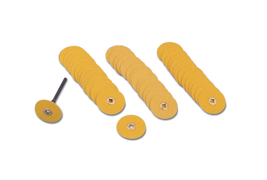 Grobet USA® 10.714 Sanding Discs, 3/4″ Diameter, Coarse Grit, Aluminum Oxide, Brass Center, EA
