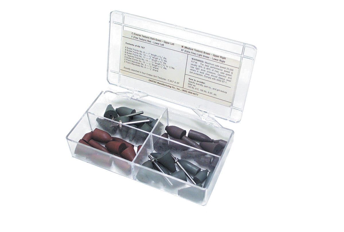 Grobet USA® 10.751 Cratex Assortment, 44 Pieces, EA