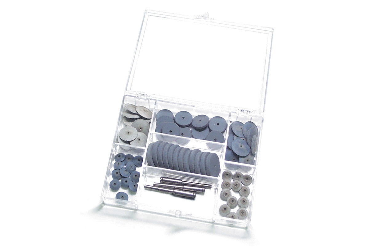 Grobet USA® 11.465 Pumice Wheel Assortment, 72 Pieces, EA