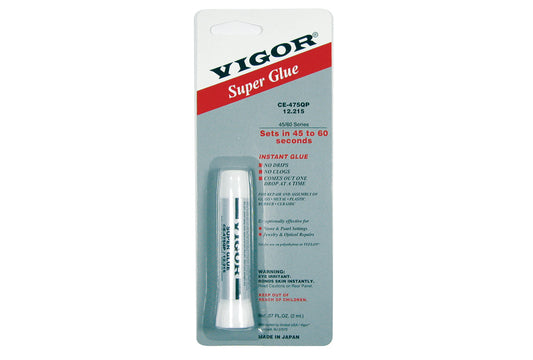 Grobet USA® 12.215 Vigor Super Glue 40/60 Series, 2 Gram Tube, EA