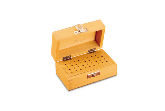 Grobet USA® 15.0375 Wooden Box For Burs, EA