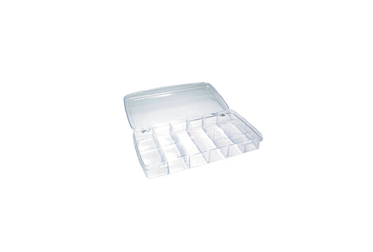 Grobet USA® 15.137 Plastic Storage Box With 12 Compartments, EA