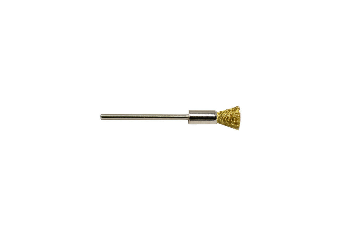 Grobet USA® 16.0927 Crimped Brass Wire End Brush, 1/4″ Trim, 3/32″ Shank, 1 DZ