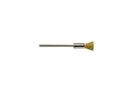 Grobet USA® 16.0927 Crimped Brass Wire End Brush, 1/4″ Trim, 3/32″ Shank, 1 DZ