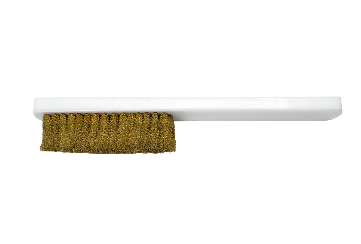 Grobet USA® 16.311 Brass Scratch Brush, Plastic Handle, 7-1/4″ Long, EA