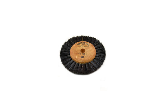 Grobet USA® 16.381 Wood Hub Brush, 2 Rows Of Bristle, 2-1/4″ Overall Diameter, EA