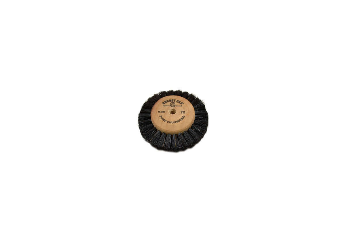 Grobet USA® 16.387 Wood Hub Brush, 3 Rows Of Bristle, 2-1/8″ Overall Diameter, EA