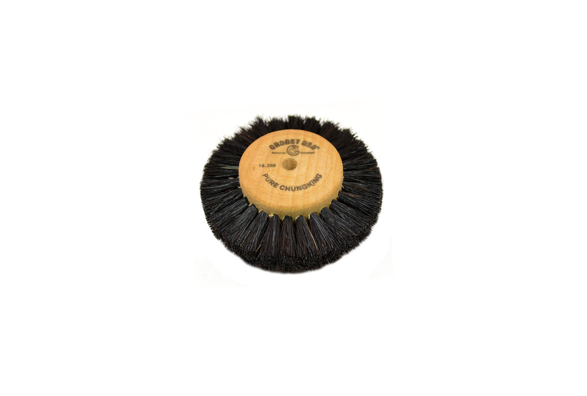 Grobet USA® 16.389 Wood Hub Brush, 3 Rows Of Bristle, 2-3/8″ Overall Diameter, EA