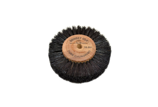 Grobet USA® 16.394 Wood Hub Brush, 4 Rows Of Bristle, 3″ Overall Diameter, EA