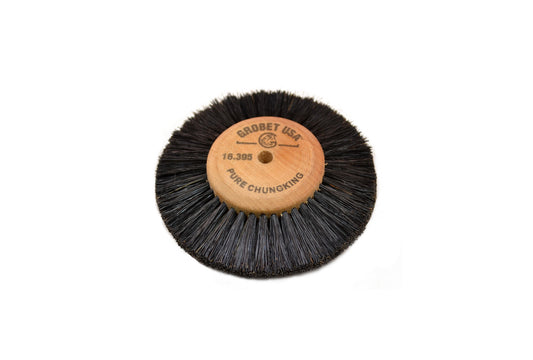 Grobet USA® 16.395 Wood Hub Brush, 4 Rows Of Bristle, 3-1/2″ Overall Diameter, EA