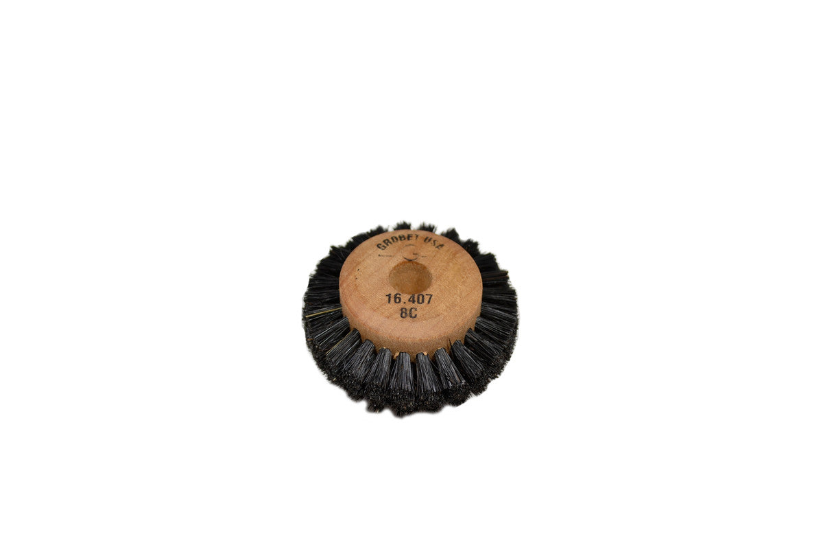 Grobet USA® 16.407 Wood Hub Brush, 4 Rows Of Bristle, 2″ Overall Diameter, EA