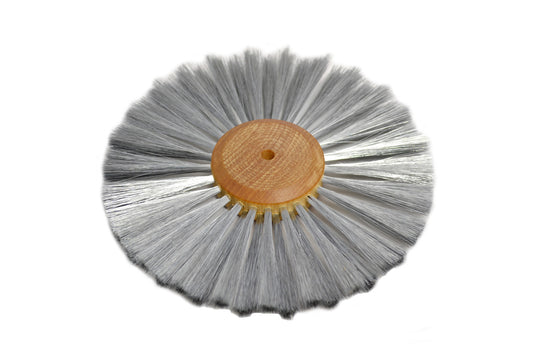 Grobet USA® 16.458 Straight Steel Wire Brush, 2 Rows Of Wire, 6″ Diameter, EA