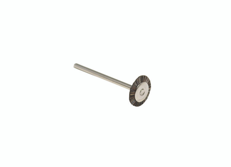 Grobet USA® 16.611 Soft Bristle Wheel Brush, Double Section, 3/4″ Diameter 3/32″ Shank, 1 DZ