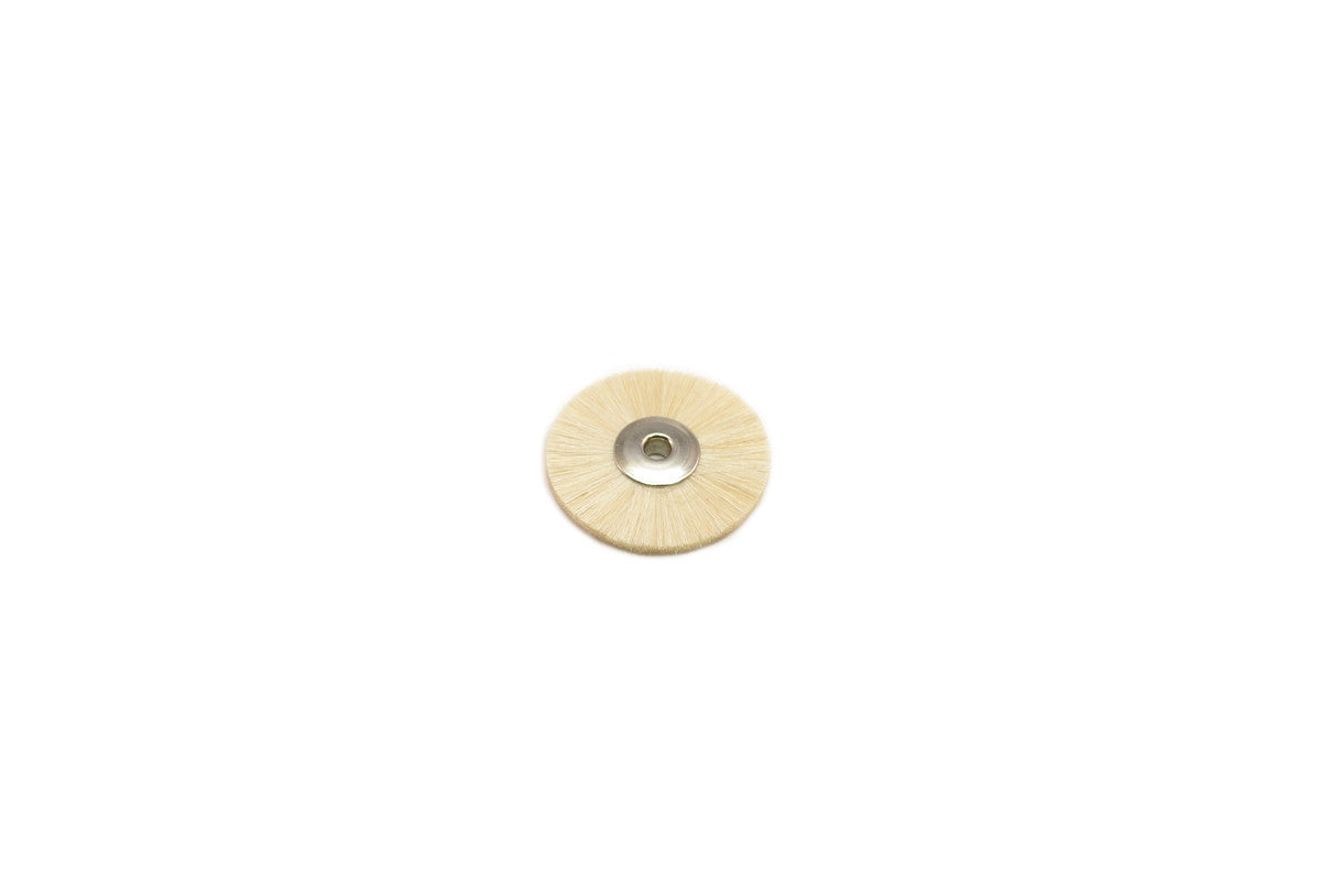 Grobet USA® 16.677 Extra Soft Bristle Wheel Brush, 1-1/4″ Diameter 1/8″ Arbor Hole, 1 DZ