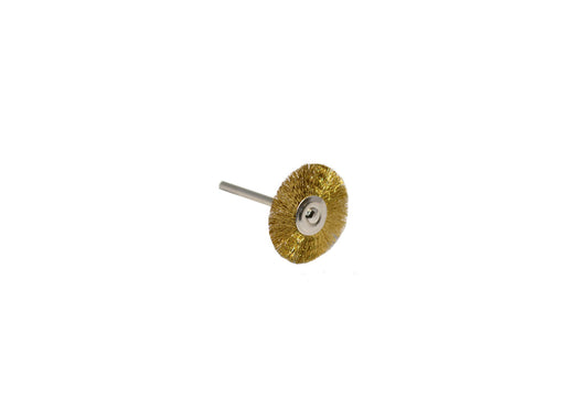 Grobet USA® 16.814 Crimped Brass Wire Wheel Brush, 1″ Diameter 3/32″ Shank, 1 DZ