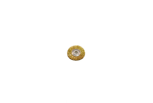 Grobet USA® 16.881 Crimped Brass Wire Wheel Brush, 3/4″ Diameter 3/32″ Arbor Hole, 1 DZ